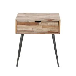 Nachtkastje/bijzettafeltje Teca Industrieel - Teak 6 Nachtkastje/bijzettafeltje Teca Industrieel - Teak -Emob 2616 19 4 d48c