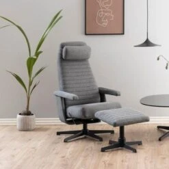 Relaxfauteuil Trany Met Voetbank - Grijs