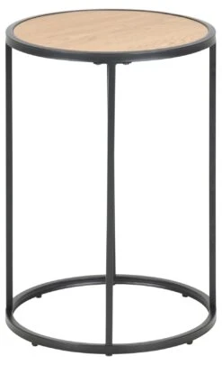 Bijzettafeltje Dover ø40cm - Zwart/wilde Eik -Emob 2A524BCA 69B4 4199 A38C A654EDC37C2C 759b