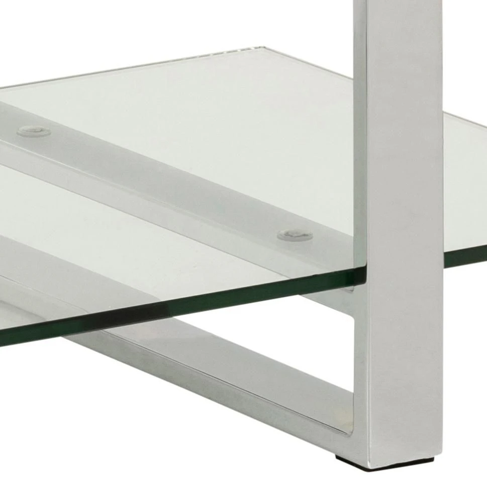 Salontafel Nicola 120cm Met Glazen Tafelblad - Grijs 3 Salontafel Nicola 120cm Met Glazen Tafelblad - Grijs - Afbeelding 3