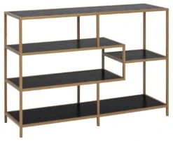 Rek Dover 114cm 3 Legplanken - Goud/zwart -Emob 38320FA5 E6F5 42B9 AAFE AF3B41574425 998a