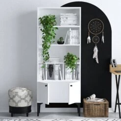 Boekenplank Emerald 60x175x30cm | Witte Afwerking -Emob 393MRD1231 20 202 df50