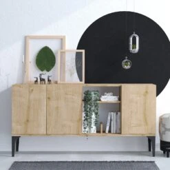 Console Smaragd | 100% Melamine | 150x80x40cm | Saffier Eik