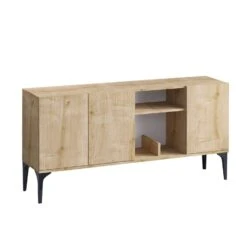 Console Smaragd | 100% Melamine | 150x80x40cm | Saffier Eik -Emob 393MRD1267 20 204 4c24