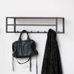 Kapstok Dover 50cm Met Hoedenplank - Zwart/wilde Eik