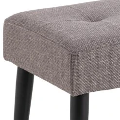 Halbankje Gloria Zwart Stalen Onderstel, Getuft 95x38x45 Cm - Grijs -Emob 440251C3 7381 4B41 9206 165830B238A0 862c