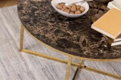 Salontafel Anika ø80cm - Bruin Marmer/ Goud -Emob 44976DB3 5D05 42BE 91A8 E0EAE876CCF8 da65