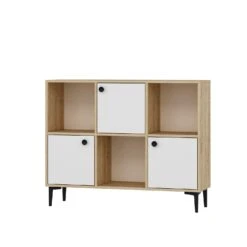 Olivia Dressoir | 100% Melamine |18mm | 120x96x35 | Saffier Eik -Emob 475OLV1701 6 2371