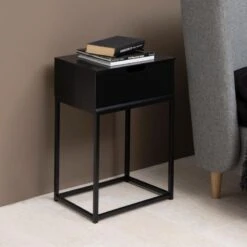 Nachtkastje Mistra 1 Lade - Zwart