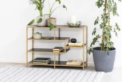 Rek Dover 114cm 3 Legplanken - Goud/zwart