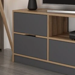 Woody Fashion TV-meubel | 100% Melamine Gecoat | Noten Antraciet -Emob 506MNR1118 20 204 44e9