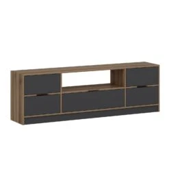 Woody Fashion TV-meubel | 100% Melamine Gecoat | Noten Antraciet -Emob 506MNR1118 20 205 d7da