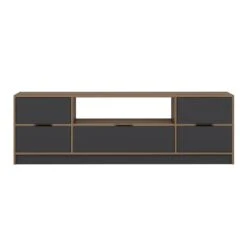 Woody Fashion TV-meubel | 100% Melamine Gecoat | Noten Antraciet -Emob 506MNR1118 20 206 2f94