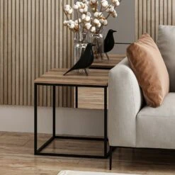 Woody Fashion Salontafel | Metalen Frame | Notenhout -Emob 506MNR1211 20 203 a812