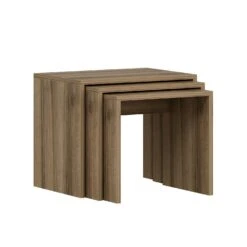Woody Fashion Nesting Tables (3 Stuks) | 100% Melamine | Walnoot 12 Woody Fashion Nesting Tables (3 Stuks) | 100% Melamine | Walnoot -Emob 506MNR1215 20 205 a817