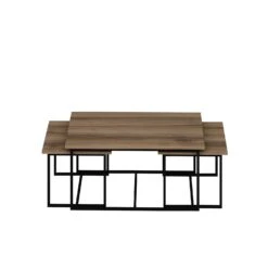 Woody Fashion Nesting Table Set | 3-Delig | 100% Melamine | Walnoot -Emob 506MNR1221 20 204 f283