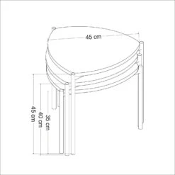 Stijlvolle Nesting Tables Met Melamine Coating - 3-delige Set | Wit -Emob 506MNR1222 20 209 52e6