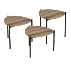 Stijlvolle Woody Fashion Nesting Table - Walnoot | 3-delige Set -Emob 506MNR1225 20 208 ff1a