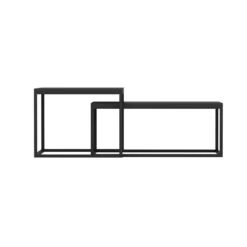Woody Fashion Nesting Table Set | Melamine Coating | Metalen Frame | Zwart -Emob 506MNR1232 20 204 fc89