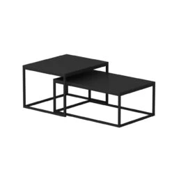 Woody Fashion Nesting Table Set | Melamine Coating | Metalen Frame | Zwart -Emob 506MNR1232 20 205 e6a5