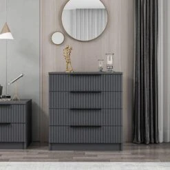 Woody Dressoir | Antraciet | Melamine Gecoat".