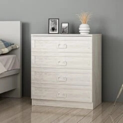 Stijlvol Woody Dressoir | Wit | 100% Melamine | 72x42x77 Cm -Emob 506MNR1527 20 202 b1df