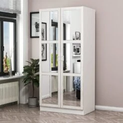 Woody Fashion Melamine Kledingkast - Wit (90x190x52cm) -Emob 506MNR2148 20 203 9744