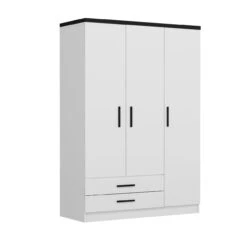 Woody Kledingkast | Wit | 100% Melamine | 135x190x52 -Emob 506MNR2247 20 205 9f22