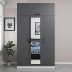 Woody Garderobekast | Antraciet Wit -Emob 506MNR2412 20 202 c1cf