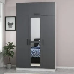 Woody Garderobekast | Antraciet Wit -Emob 506MNR2412 20 203 48ad