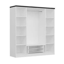 Stijlvolle Woody Fashion Kledingkast | 100% Melamine Gecoat | Wit | 18mm Dikte 14 Stijlvolle Woody Fashion Kledingkast | 100% Melamine Gecoat | Wit | 18mm Dikte -Emob 506MNR2438 20 203 36f0