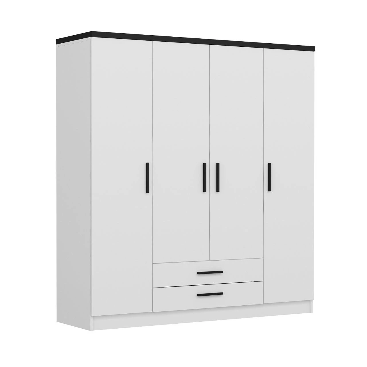 Stijlvolle Woody Fashion Kledingkast | 100% Melamine Gecoat | Wit | 18mm Dikte 5 Stijlvolle Woody Fashion Kledingkast | 100% Melamine Gecoat | Wit | 18mm Dikte - Afbeelding 5