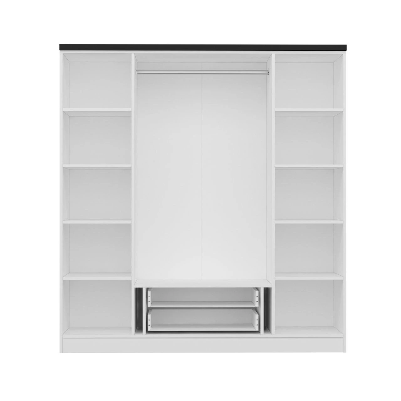 Stijlvolle Woody Fashion Kledingkast | 100% Melamine Gecoat | Wit | 18mm Dikte 3 Stijlvolle Woody Fashion Kledingkast | 100% Melamine Gecoat | Wit | 18mm Dikte - Afbeelding 3