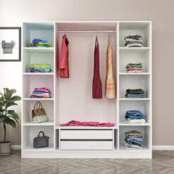 Woody Fashion 18mm Melamine Kledingkast - Wit -Emob 506MNR2453 20 203 22df