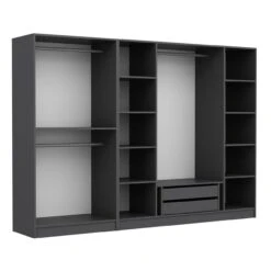 Antraciet Melamine Kledingkast | Woody Fashion -Emob 506MNR2504 20 204 fb26