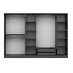 Antraciet Melamine Kledingkast | Woody Fashion -Emob 506MNR2504 20 205 f522