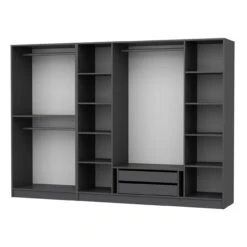 Antraciet Melamine Kledingkast | Woody Fashion -Emob 506MNR2504 20 206 92db