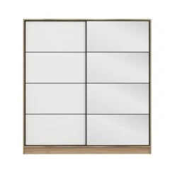 Stijlvolle Woody Kledingkast | 18mm Melamine Coating | Dore Wit". -Emob 506MNR2632 20 207 b2dc