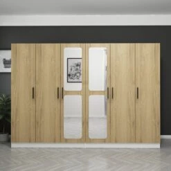 Woody Kledingkast | Notenhout | 270x190x52 Cm -Emob 506MNR2690 20 202 839d