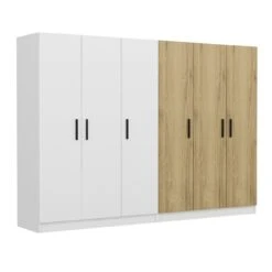 Woody Fashion Melamine Kledingkast - Wit Notenhout -Emob 506MNR2693 20 207 bb0e