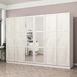 Woody Fashion Kledingkast 270x190x52cm - Wit". -Emob 506MNR2705 20 203 a5ae