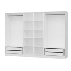 Woody Fashion Kledingkast 270x190x52cm - Wit". -Emob 506MNR2705 20 206 8d4c