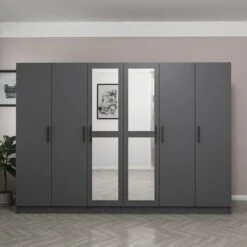 Woody Fashion Antraciet Kledingkast | 270x190x52 Cm -Emob 506MNR2711 20 202 9d25