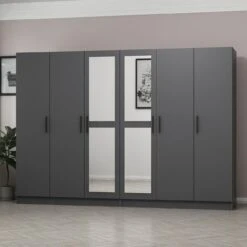 Woody Fashion Antraciet Kledingkast | 270x190x52 Cm -Emob 506MNR2711 20 203 69a6