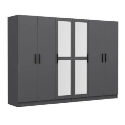 Woody Fashion Antraciet Kledingkast | 270x190x52 Cm -Emob 506MNR2711 20 207 fd13