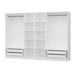 Woody Fashion Melamine Kledingkast - Wit | 190x225x52 Cm -Emob 506MNR2831 20 205 bfe3