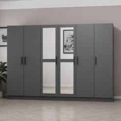 Antraciet Melamine Kledingkast Met Meerdere Planken -Emob 506MNR2834 20 203 0ebc