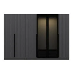 Fume Woody Kledingkast - 100% Melamine | 270x210x52cm -Emob 506MNR2853 20 206 e7b5