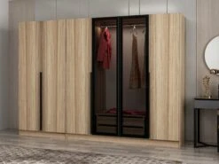 Woody Fashion Melamine Kledingkast - Fumékleur -Emob 506MNR2857 20 203 b5f1