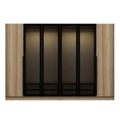 Woody Kledingkast | 100% Melamine | 225x210x52 Cm | Fume -Emob 506MNR2858 20 206 2d95